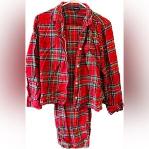 Medium red plaid Gap pyjama set